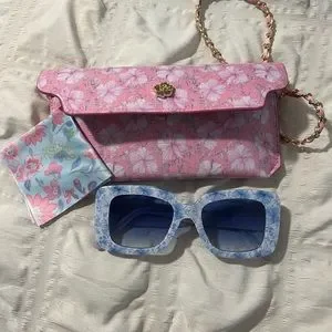 LOVESHACKFANCY Arietta Clear Waters Sunglasses ?️ LoveShackFancy | Accessories | Loveshackfancy Arietta Clear  main image 4